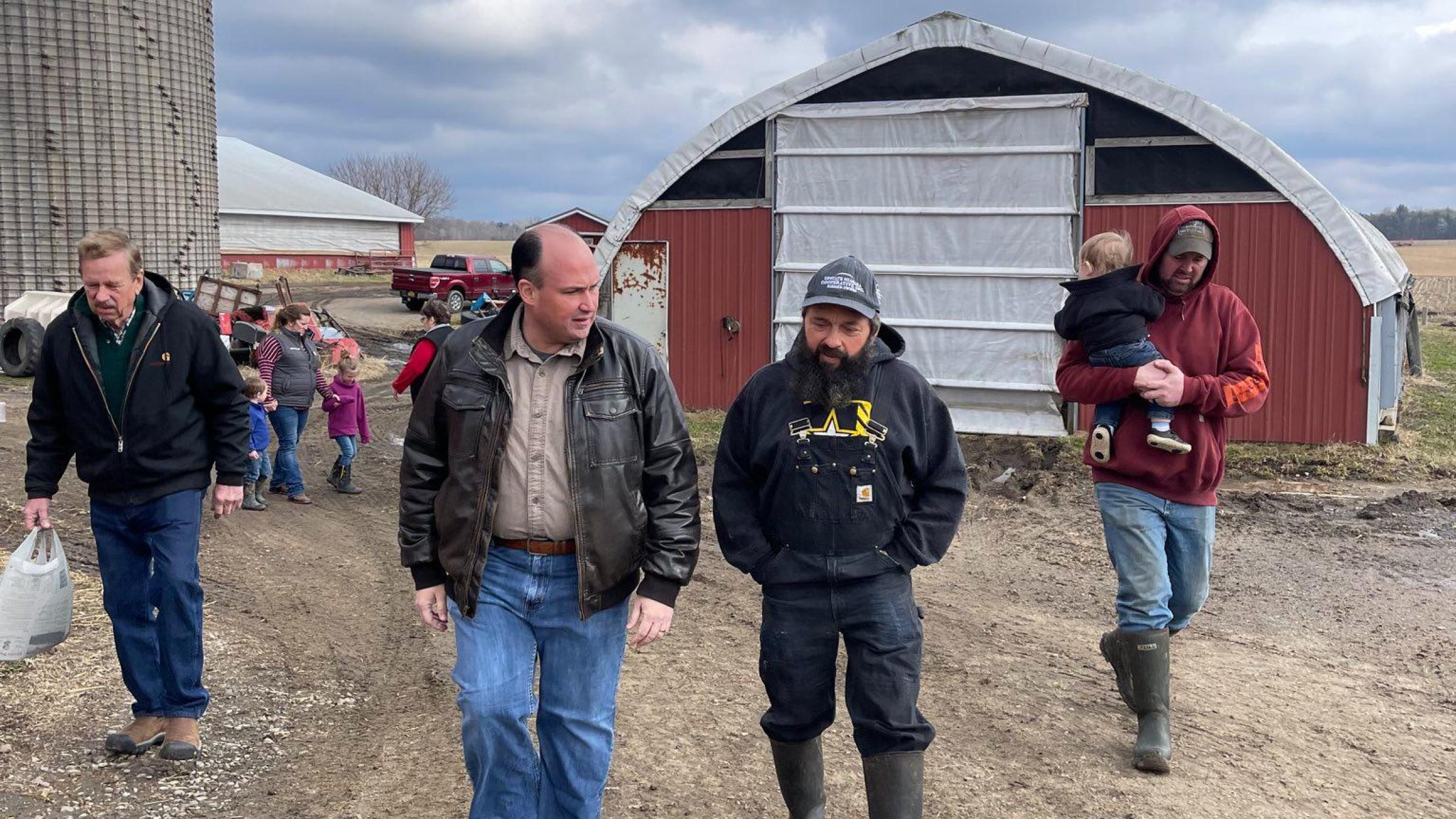 Congressman Langworthy on a dairy farm in Erie County, NY