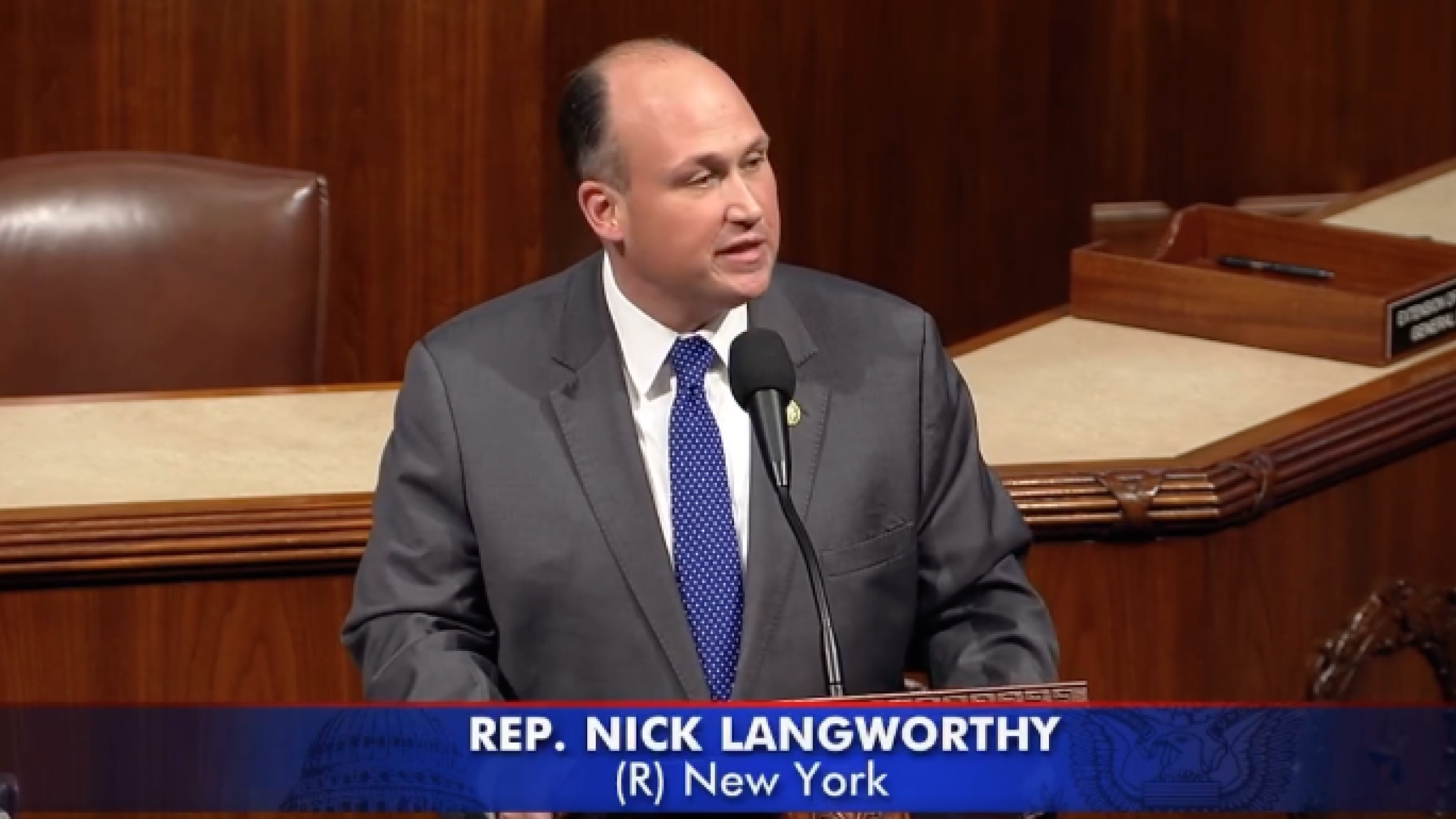 Langworthy speaking on house floor
