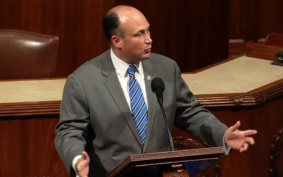 Langworthy speaking on house floor
