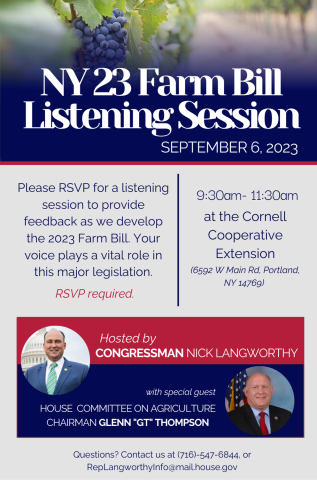 Farm Bill Listening Session Invite and Details
