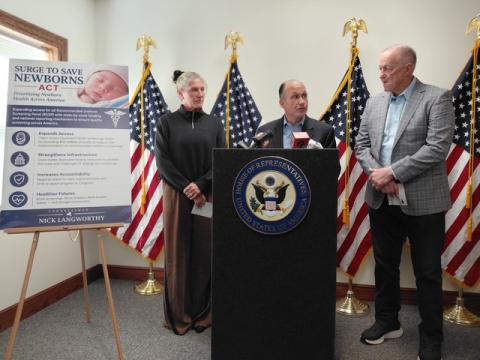 Congressman Langworthy during the Press Conference for the Surge to Save Newborns Act